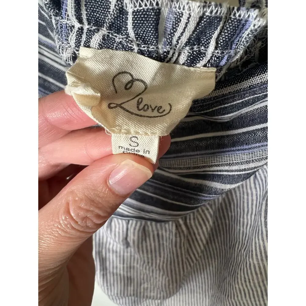 Girls Love Brand blue tie top small